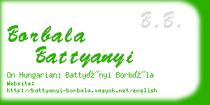 borbala battyanyi business card